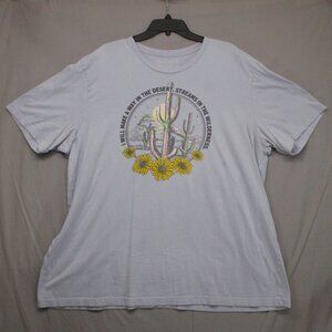 Love & Faith Graphic Print T-Shirt Blue Women Size | 3X